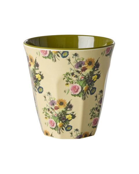 Retro Bouquet melamin mugg - dark green