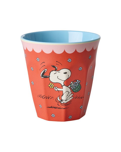 Snoopy melamin mugg - red