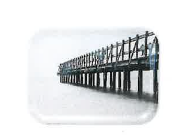 Falsterbo brygga bricka 27x20 cm