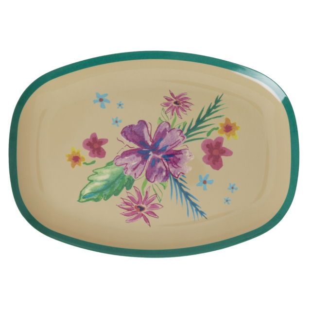 Arda bloom melamin bricka - cream