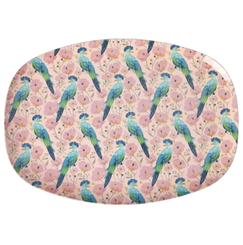 Exotic Bird melamin bricka - soft pink