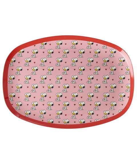 Snoopy melamin bricka - pink