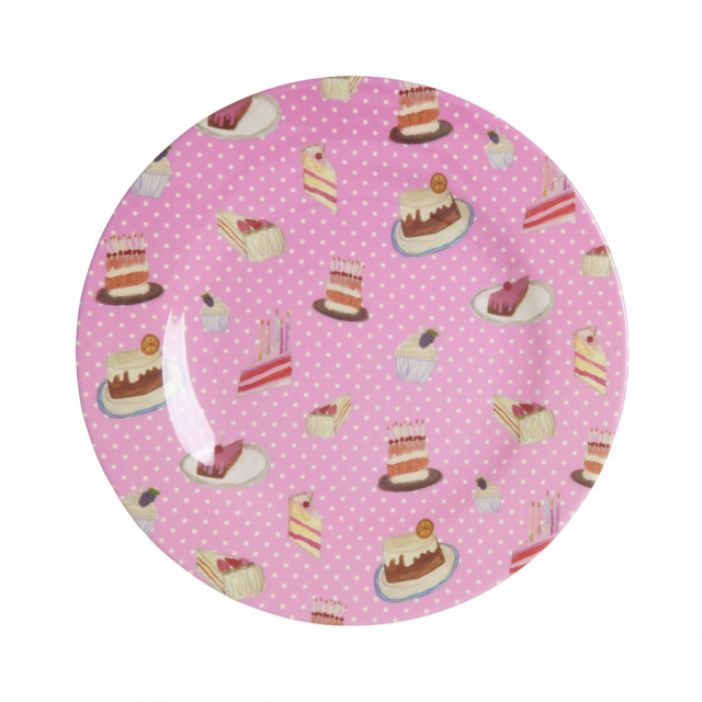 Sweet Cake melamin tallrik - pink