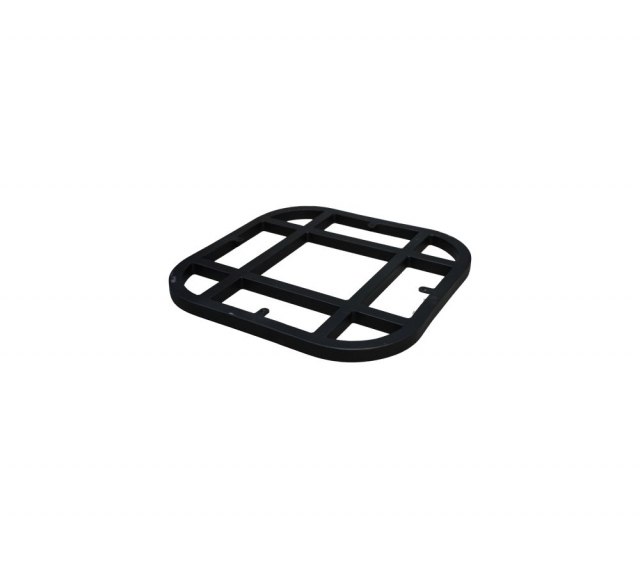 Mellow monteringsram f/keramik bordsskiva soffbord - lava grey alu