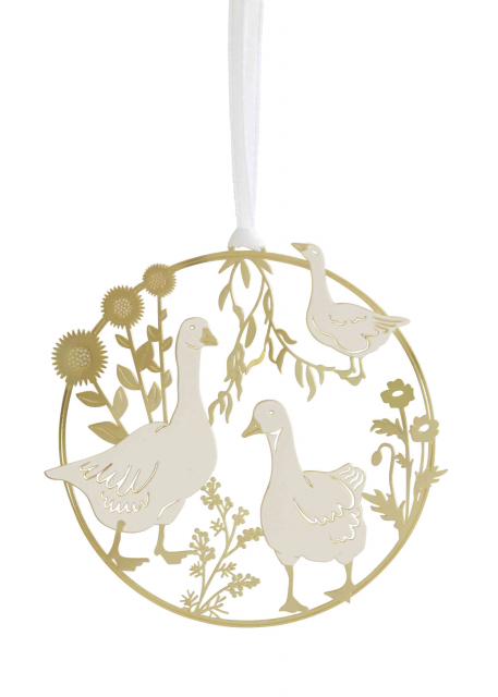 Garden geese hänge - guld