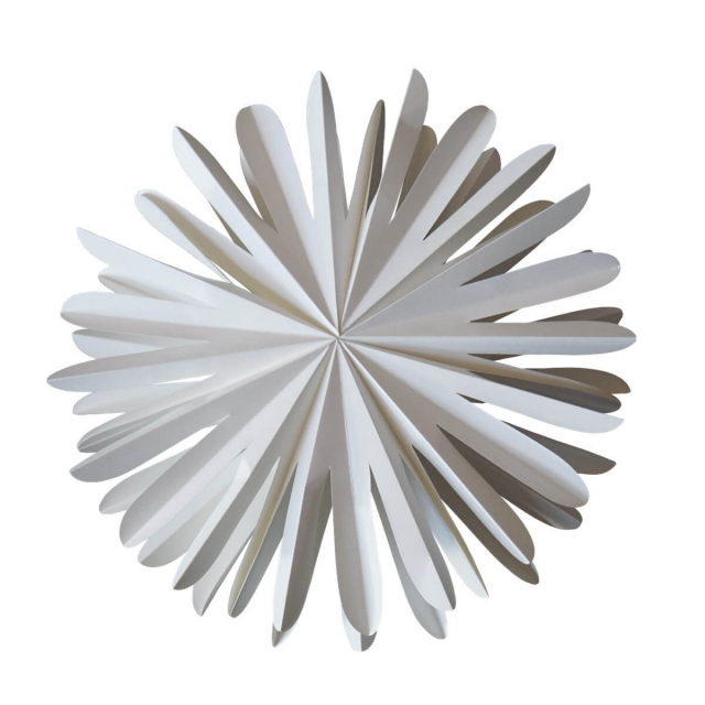 Paper flake juldekoration XL - vit