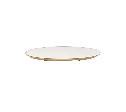 Bordsskiva Ø 144 cm - travertine look ceramic