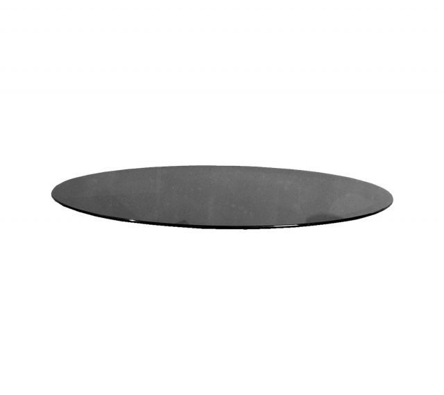 Bordsskiva Ø 144 cm - smokey black härdat glas