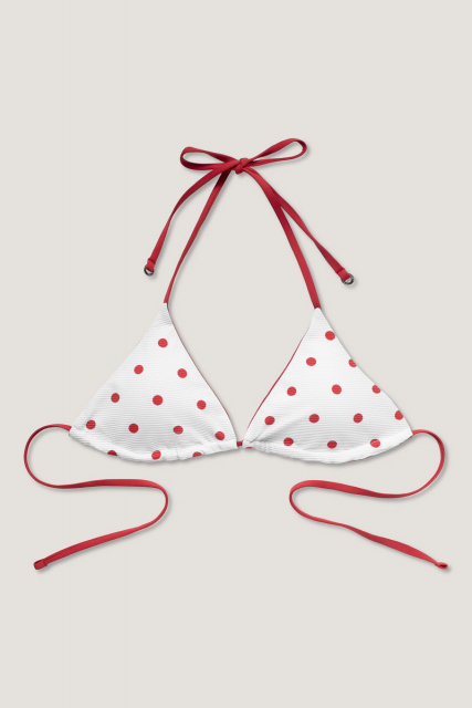 Polka Dot Galathea bikini-BH, vändbar - white/red