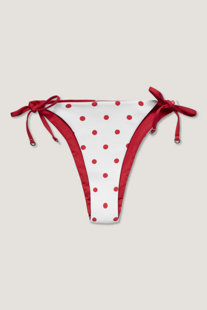 Polka Dot Iliana bikinitrosa, vändbar - white/red