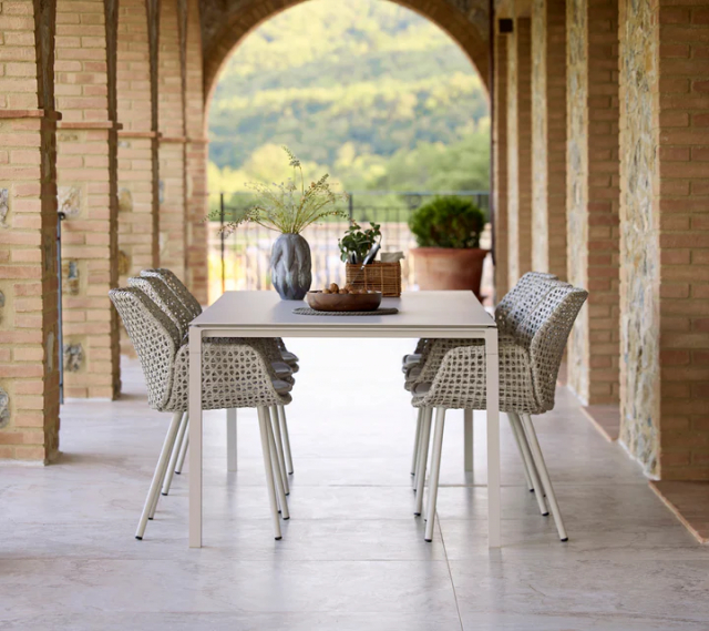 Pure matbord 150x90 H73 cm - sand/flera bordsskivor