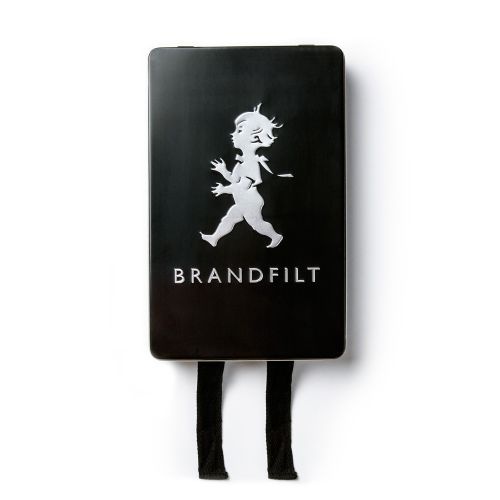 Brandfilt - matt svart/silver