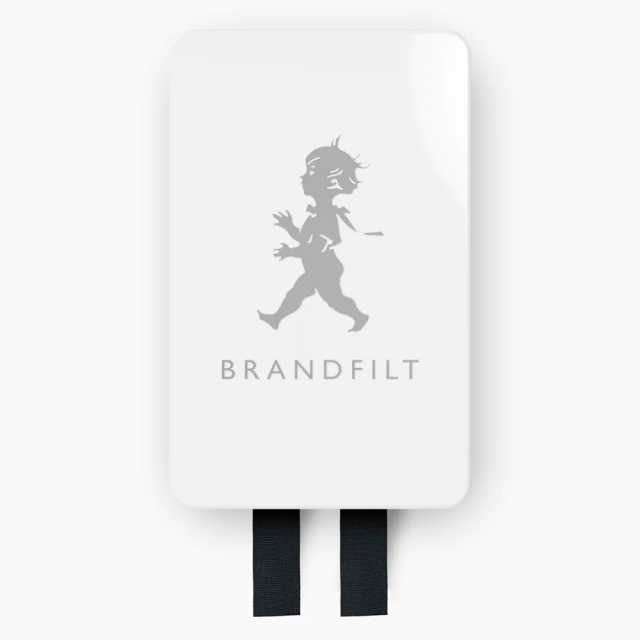 Brandfilt - högblank vit