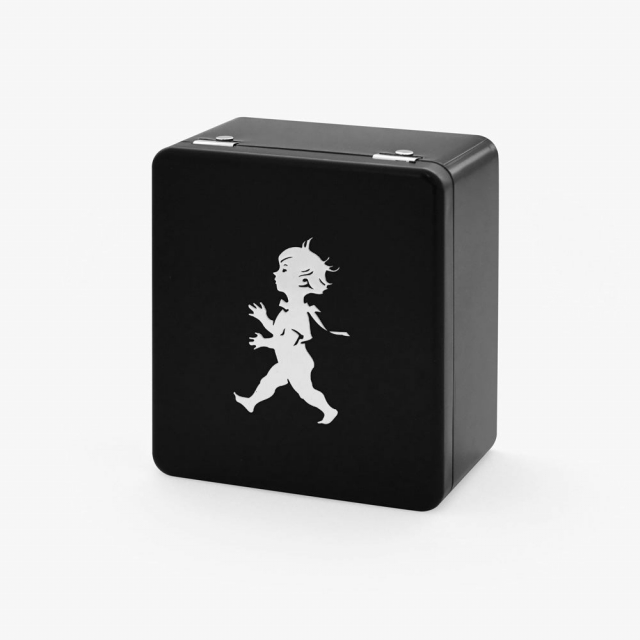 Tepåseburk 4-fack - svart