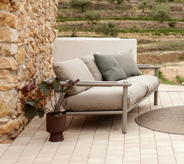 Sticks 2-sits soffa, taupe - flera val av dyna