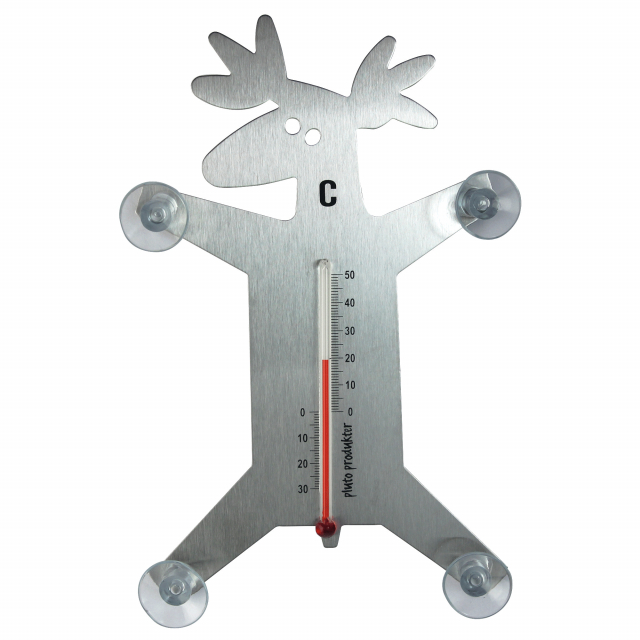 Älg termometer - silver