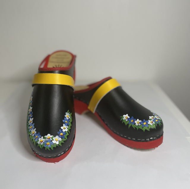 Tofflor - Blå/vit ranka