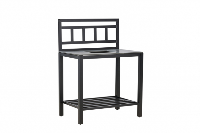 Alicante utekök - black/concrete