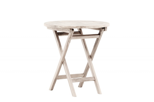 Kenya cafébord Ø 70 cm - whitewash