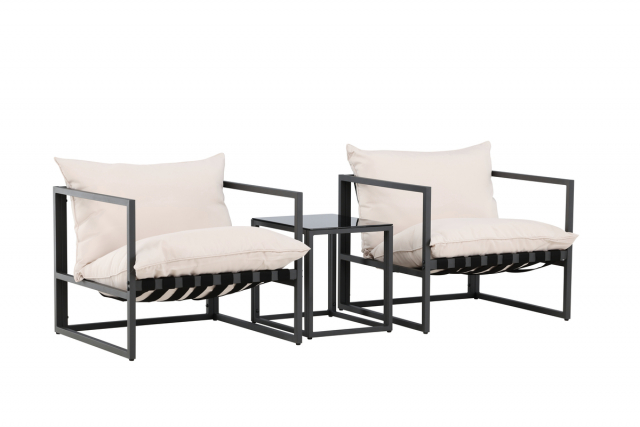 Messina loungegrupp - black/beige