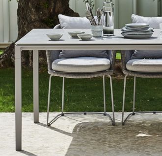 Pure matbord 100x100 cm - sand/flera bordskivor