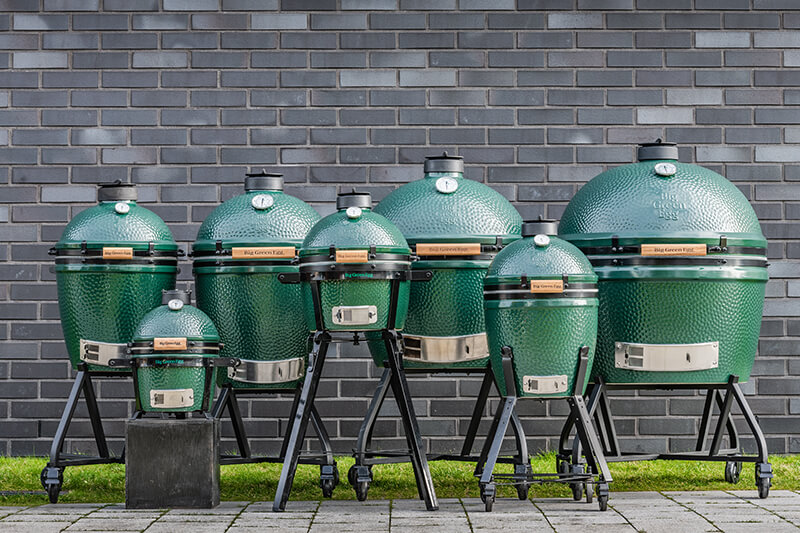 De olika modellerna av Big Green Egg