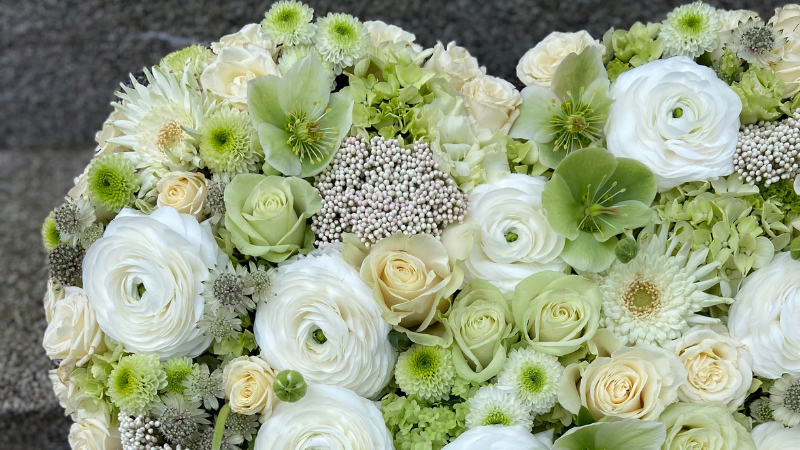 Begravningsblommor från Sommarboden i Höllviken