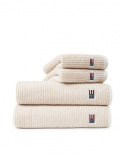 Badhanduk 70 x 130 cm - white/tan striped
