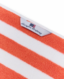 Block Stripe handdukar, flera storlekar - peach melon/white/moonbeam