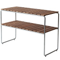 DEMOEX - Avlastningsbord L105 - obehandlad teak/varmförzinkat stativ