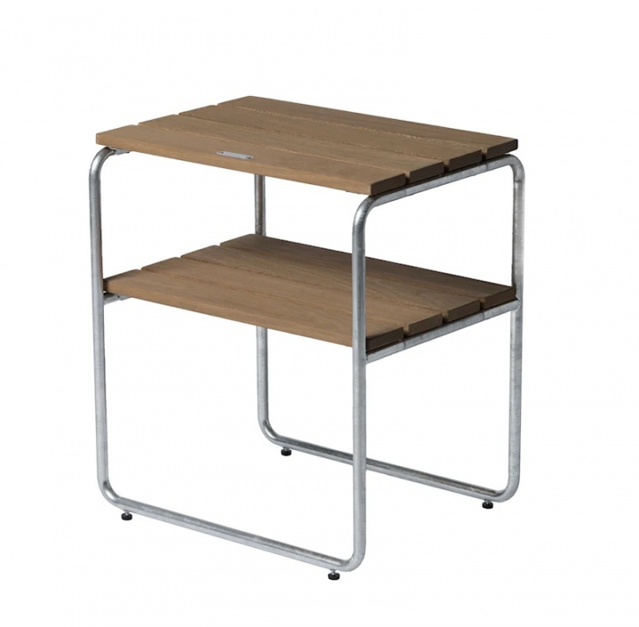 Sidobord L45 - oljad ek/varmförzinkat stativ i gruppen Utemöbler / Material / Hardwoodmöbler / Bord - Hardwoodmöbler hos Sommarboden i Höllviken AB (1019883)