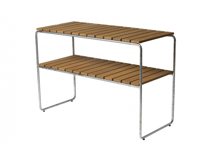 Avlastningsbord L105 - oljad ek/varmförzinkat stativ i gruppen Utemöbler / Material / Hardwoodmöbler / Bord - Hardwoodmöbler hos Sommarboden i Höllviken AB (1019884)