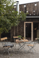 Bryggeristol - obehandlad teak/varmförzinkat stativ