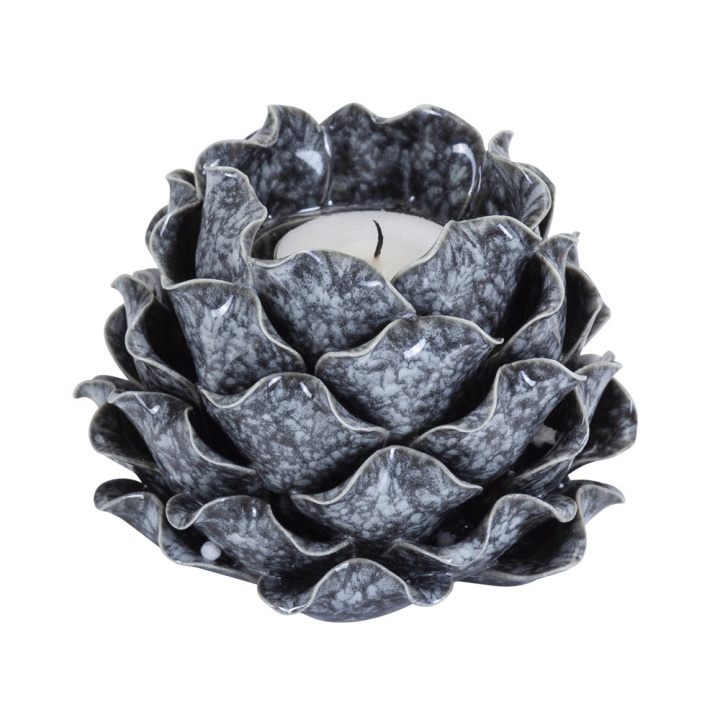 Shelly ljuslykta - grå i gruppen Inredning / Dekoration / Ljushållare & Lyktor hos Sommarboden i Höllviken AB (103274)