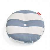 Circle pillow - stripe ocean blue