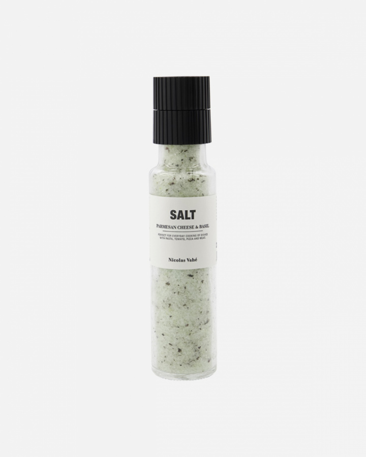 Nicolas Vahé salt 320g - parmesanost & basilika i gruppen Inredning / Kök & Dukning / Ätbart hos Sommarboden i Höllviken AB (104981000-HD)