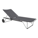 CLICK justerbar solsäng - dark grey/grey
