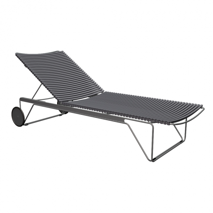 CLICK justerbar solsäng - dark grey/grey i gruppen Utemöbler / Relax / Solvagnar & Vilsängar hos Sommarboden i Höllviken AB (10822-7018)