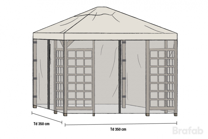Myggnät för Hov 35x35m 1par i gruppen Utemöbler / Solskydd / Paviljonger hos Sommarboden i Höllviken AB (1092)