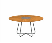 Circle matbord Ø 150 cm - grå/bambu