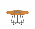CIRCLE matbord Ø150  - bamboo/granite/grey aluminum