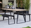 Copenhagen bord förlängningsbart 160-243x84 H74 cm - lava grey/teak