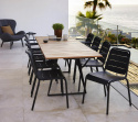Copenhagen bord förlängningsbart 160-243x84 H74 cm - lava grey/teak