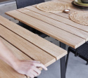 Copenhagen bord förlängningsbart 160-243x84 H74 cm - lava grey/teak