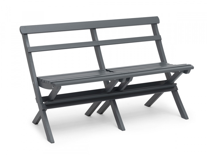 Torpet 2-sits soffa, fällbar - stålgrå i gruppen Utemöbler / Loungemöbler / Loungemoduler / 2-sits soffor - Loungemoduler hos Sommarboden i Höllviken AB (1122002015)