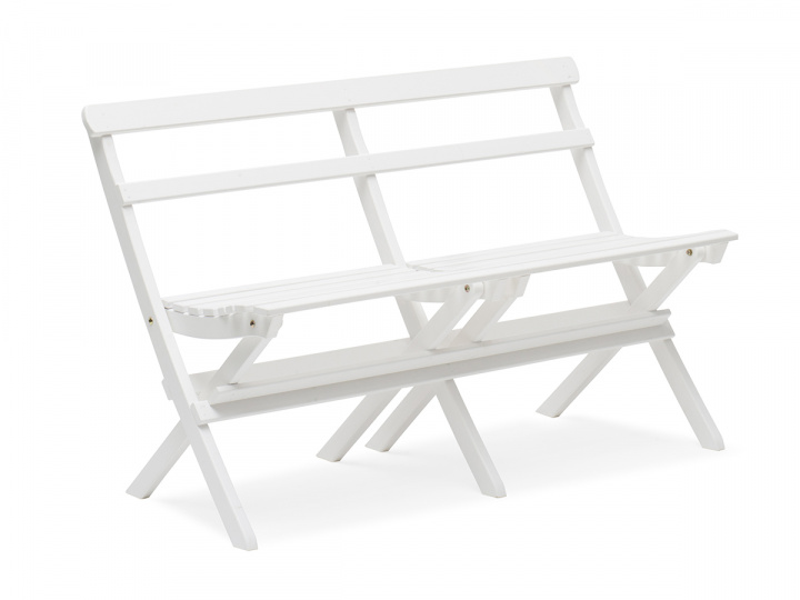 Torpet 2-sits soffa, fällbar - vit i gruppen Utemöbler / Loungemöbler / Loungemoduler / 2-sits soffor - Loungemoduler hos Sommarboden i Höllviken AB (1122002017)