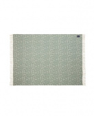 Leaves Recycled Wool Jacquard pläd - green/offwhite