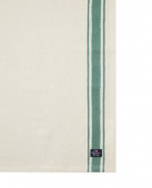 Linen/Cotton with Side Stripes servett - white/green