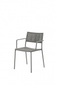 Less stol med armstöd - ljusgrå