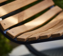 Parc gungstol - teak/lava grey